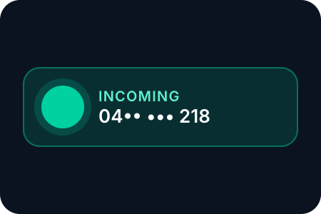 EKKO Connect selection Incoming Call